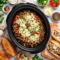 Crock Pot Philly Steak and Cheese