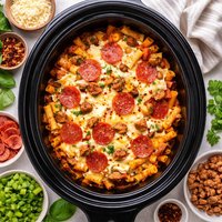 Crock Pot Pizza Casserole