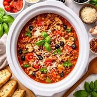 Crock Pot Pizza Soup