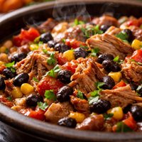 Crock Pot Pork and Black Bean Casserole