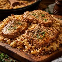 Crock Pot Pork Chops and Sauerkraut