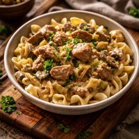 Crock Pot Pork Stroganoff with Leeks