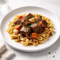 Crock Pot Pot Roast Over Noodles