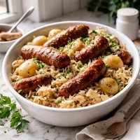 Crock Pot Sausage and Sauerkraut Dinner