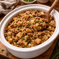 Crock Pot Sausage Dressing