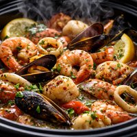 Crock Pot Seafood Medley