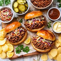 Crock Pot Shredded Venison Sandwiches