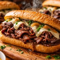 Crock Pot Slow Cooker French Dip Roast Beef Sandwiches