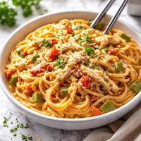 Crock Pot Slow Cooker or Stove Top Chicken Spaghetti