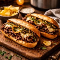 Crock Pot Steak Sandwiches