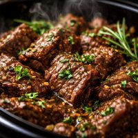 Crock Pot Steak with Herbs