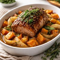 Crock Pot Sweet Potato Apple Pork Roast