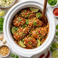 Crock Pot Thai Chicken Thighs