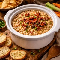 Crock Pot Turkey Bean Bacon Dip