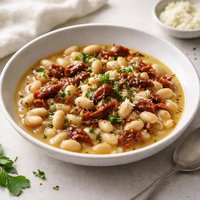 Crock Pot White Beans with Sun Dried Tomatoes