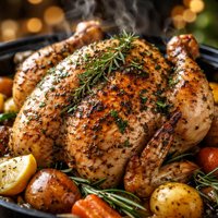 Crock Pot Whole Herbed Chicken