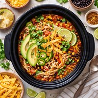 Crockpot Chicken Tortilla Soup