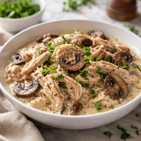 Crockpot Cream Cheese Chicken Mushrooms