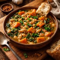 Crockpot White Bean and Sweet Potato Stew