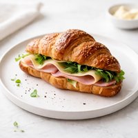 Croissant with Ham and Cheese