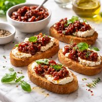 Crostini with Sun Dried Tomato Jam