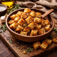 Croutons Made in the Wok