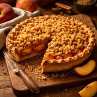 Crumb Topped Peach Pie