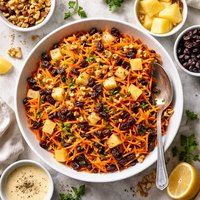 Crunchy Carrot Raisin N Walnut Salad