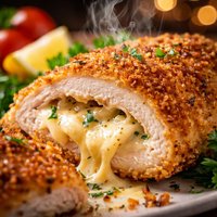 Crunchy Cheese Stuffed Chicken
