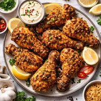 Crunchy Garlic Drumsticks