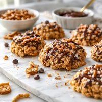 Crunchy Pretzel Drops No Bake Cookies