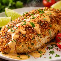 Crusted Tilapia with Chipotle Lime Dressing