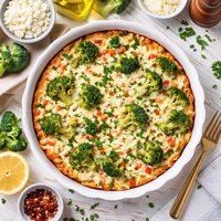 Crustless Broccoli and Cottage Cheese Pie