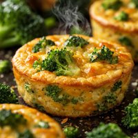 Crustless Broccoli Cheddar Quiches