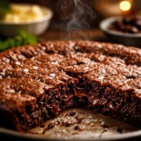 Crustless Brownie Pie