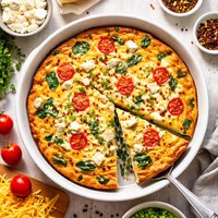 Crustless Feta and Cheddar Quiche