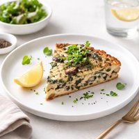 Crustless Herb and Mushroom Quiche