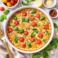 Crustless Tomato and Basil Quiche Low Carb