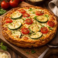 Crustless Zucchini and Tomato Quiche