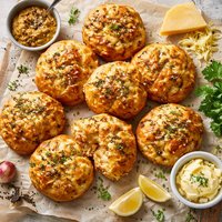 Crusty Cheese and Mustard Damperettes