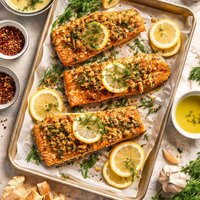Crusty Dill Garlic Salmon