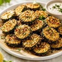 Crusty Parmesan Herb Zucchini Bites