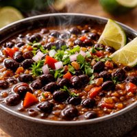 Cuban Black Bean Soup Healthier Version