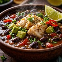 Cuban Black Bean Soup with Cod Crock Pot