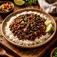 Cuban Black Beans and Rice Quick