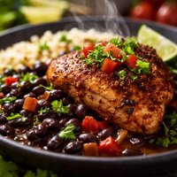 Cuban Chicken with Black Beans