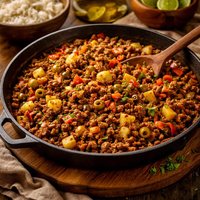 Cuban Ground Beef Hash