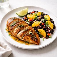 Cuban Mojo Chicken with Mandarin Black Bean Salad