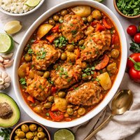 Cuban Style Slow Cooker Chicken Fricassee