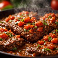 Cube Steaks with Fresh Tomato Sauce